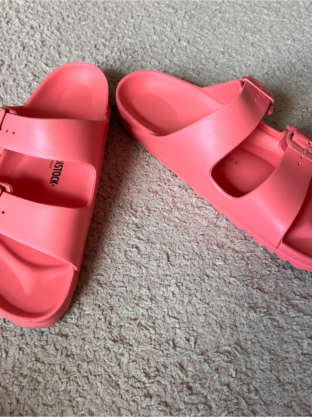 Birkenstock Arizona EVA Slides in Coral Pink Size 41